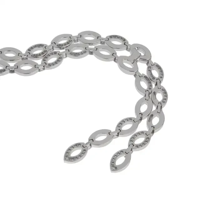 Cartier Diadea Diamond 18k White Gold Link Necklace