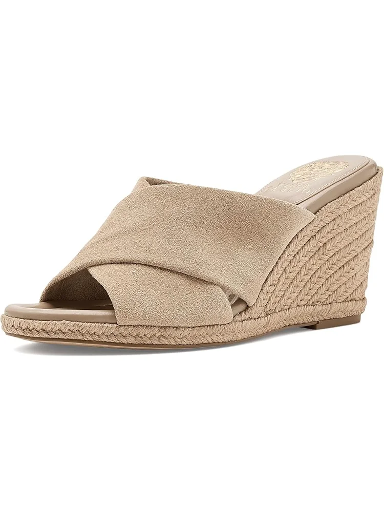 Fisella Cross Band Espadrille Wedge Sandals