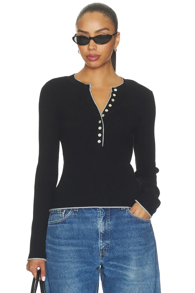 Emmeline Rib Layered Henley