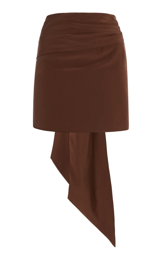 Silk Crepe de Chine Mini Wrap Skirt