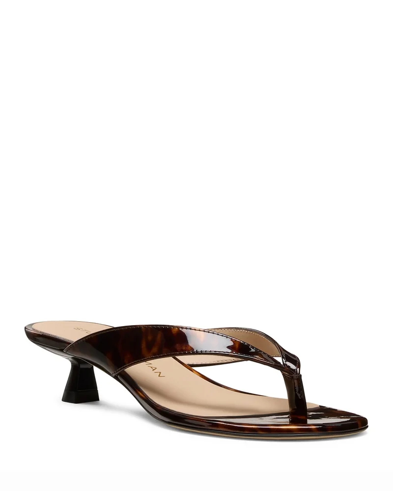 Rio Gloss Tortoise Kitten Heel Sandals