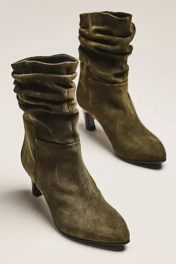 By Anthropologie Suede Scrunch Boots