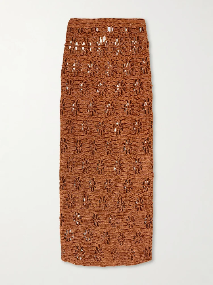 Crocheted midi skirt