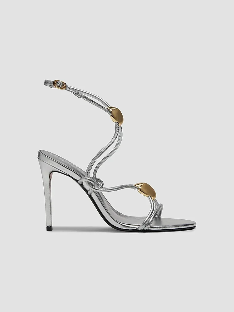 Hera Metallic Leather 100MM Heeled Sandals