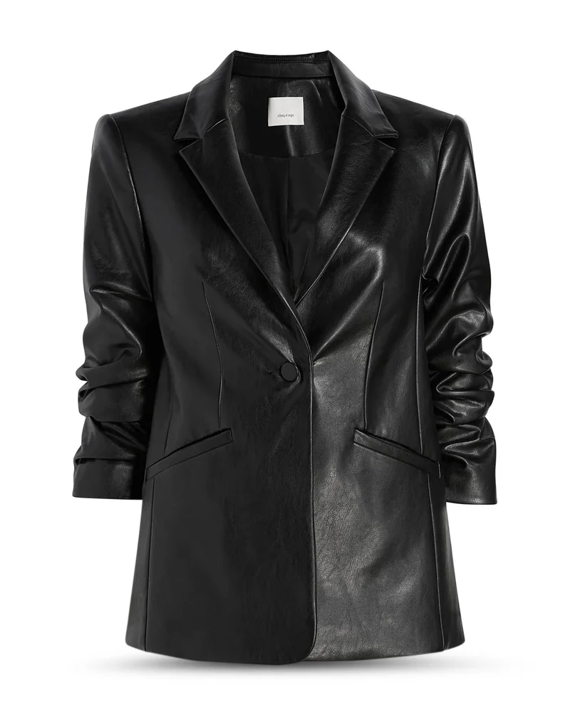 Kylie Faux Leather Blazer