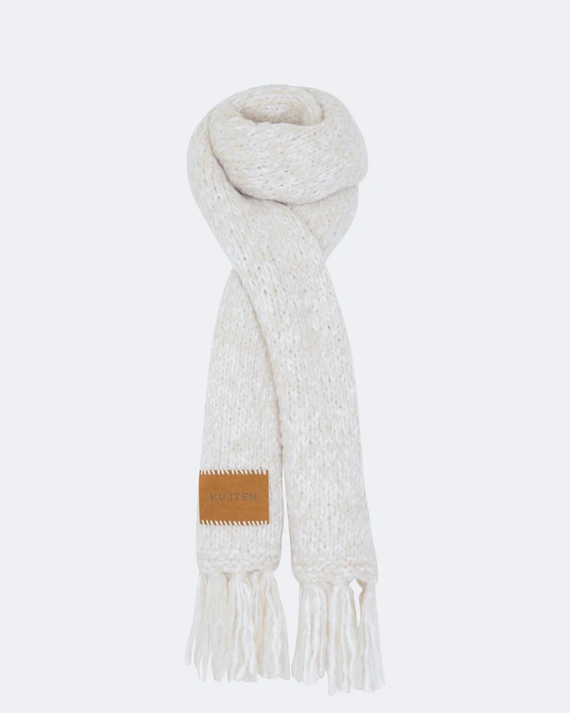Hand Knit Scarf marl organic