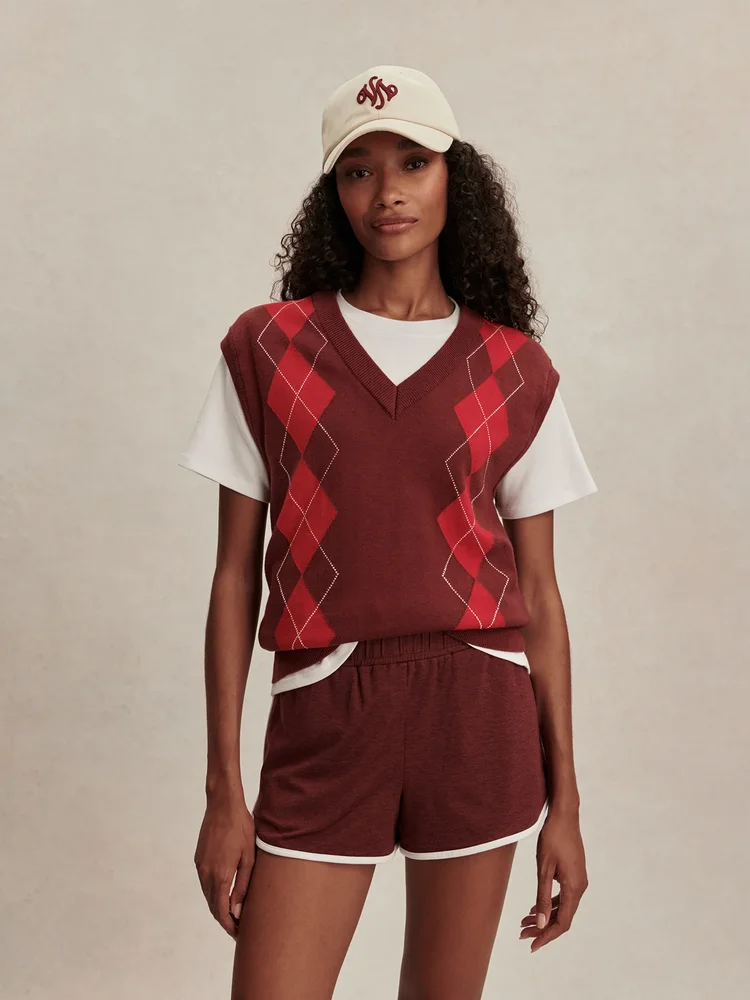 LINED BUTTON KNIT VEST