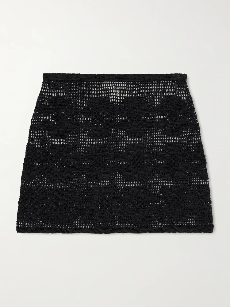 Daisy Chain crocheted mini skirt