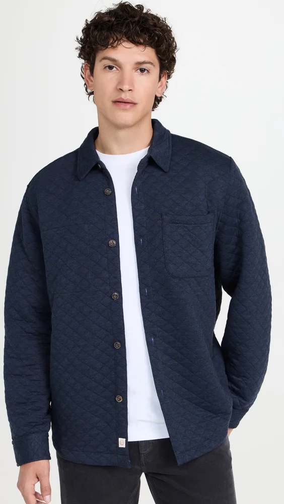 Corbet Quilted Shacket (Navy)