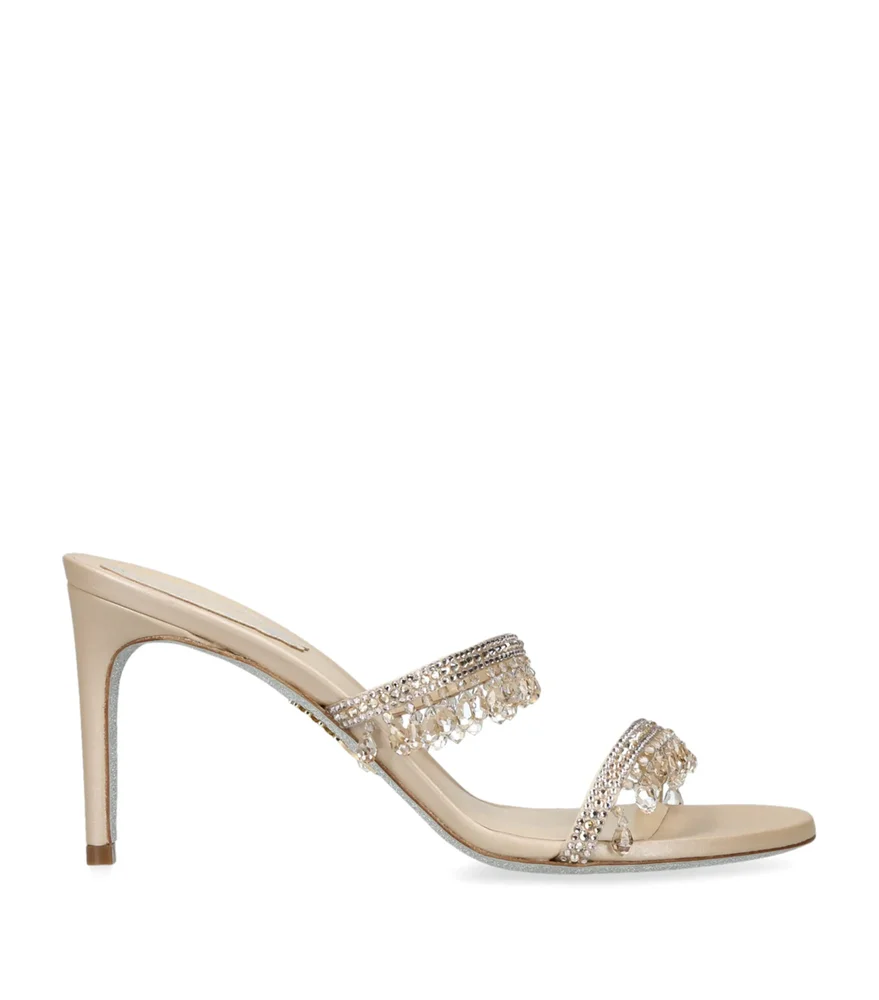 Leather Chandelier Mules 80