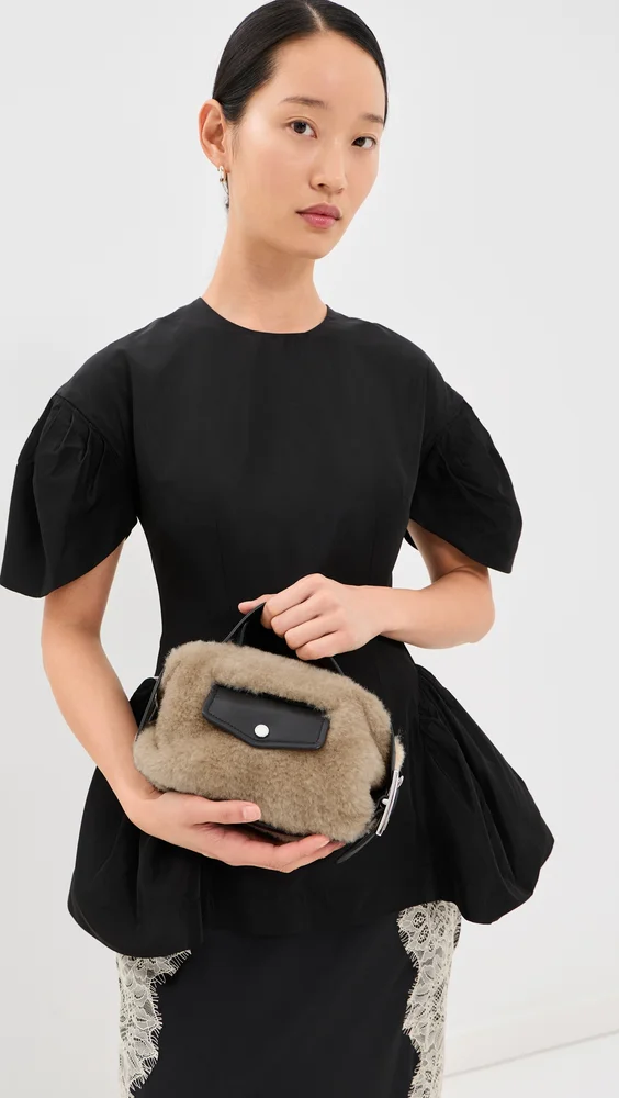 Mini Faux Fur Biker Belt Bag