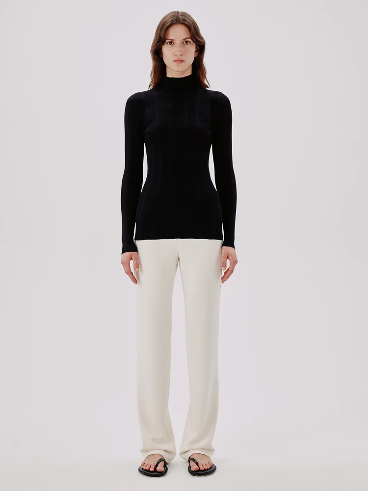 Variegated Rib Turtleneck - Resale