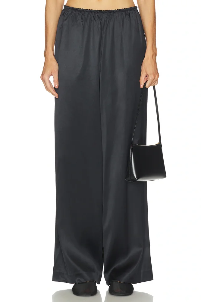 Heavyweight Satin Wide Leg Pant