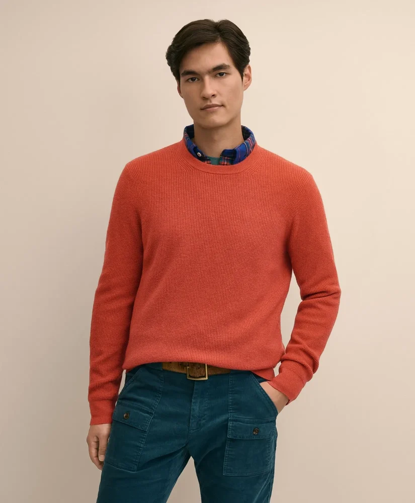 Cashmere Waffle-Knit Sweater
