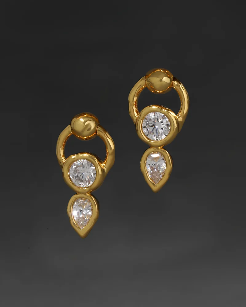 Asterales Gold Petite Doorknocker Post Earring