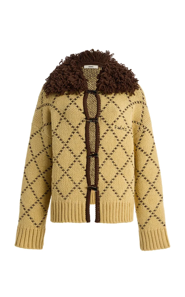 Ollie Knitted Wool-Blend Cardigan