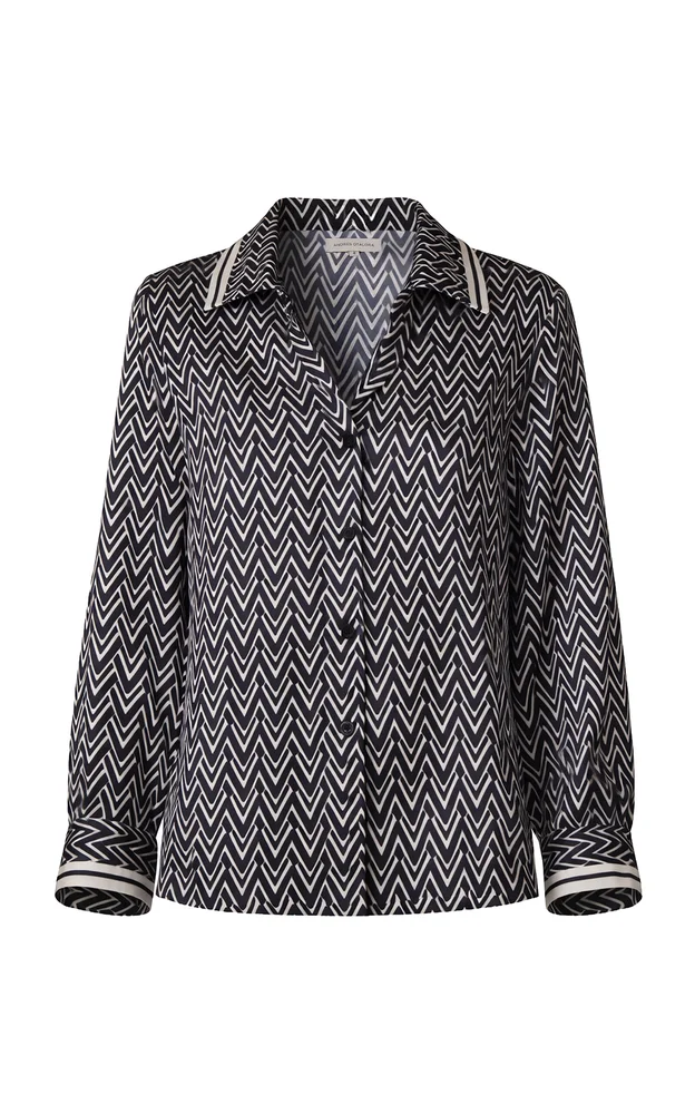 Aun Permance Patterned Blouse