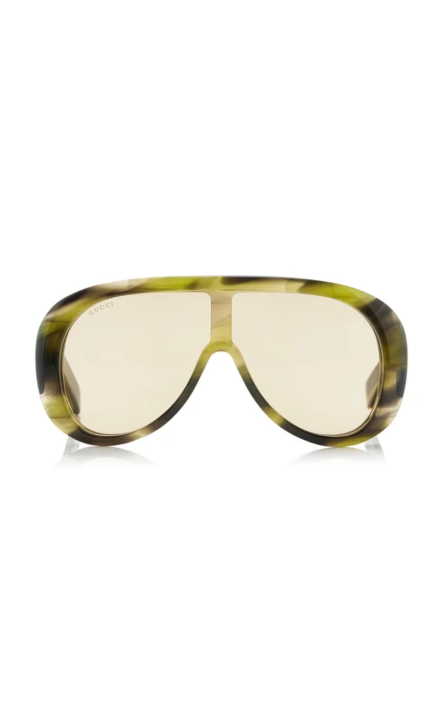 Aviator-Frame Acetate Sunglasses