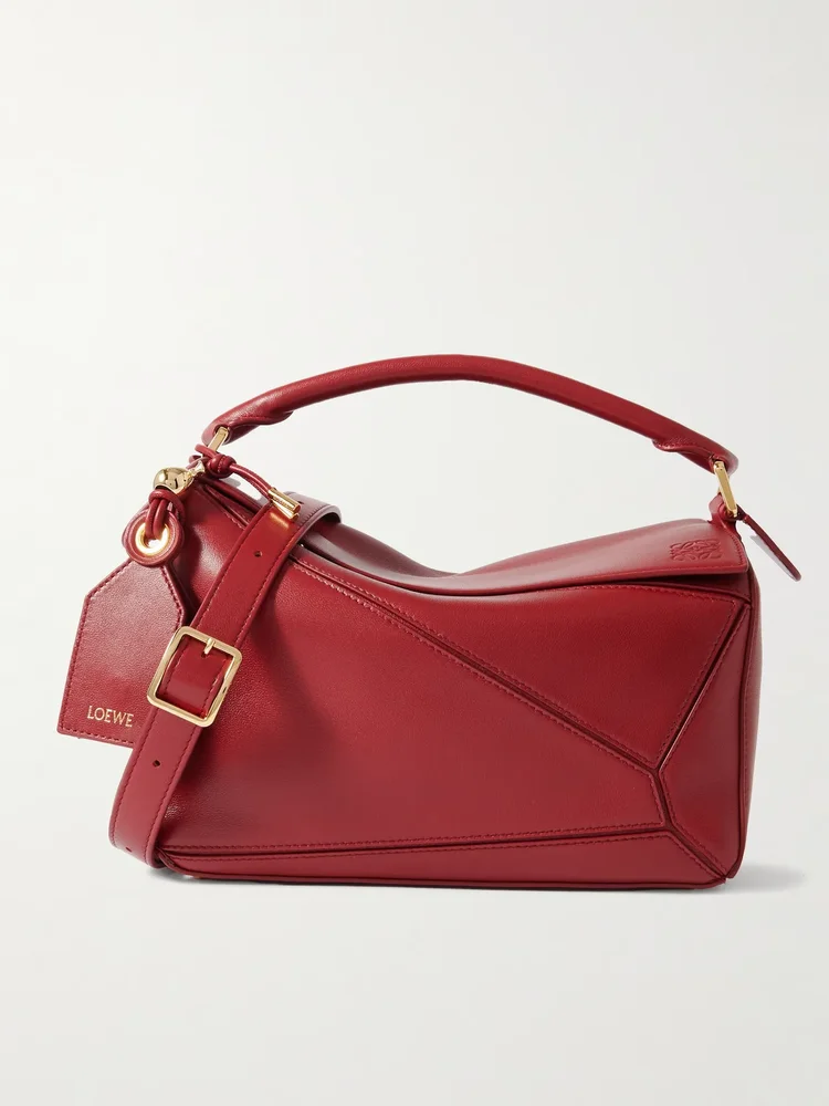 Featherlight Puzzle small textured-leather top-handle bag