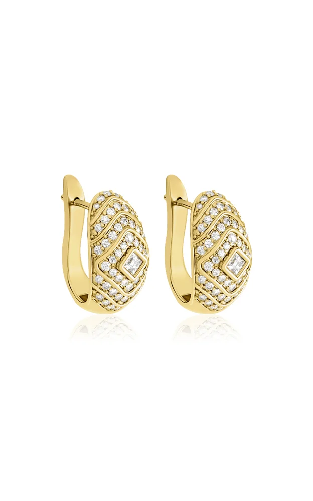 Veni Diamant Pave Medium Hoops