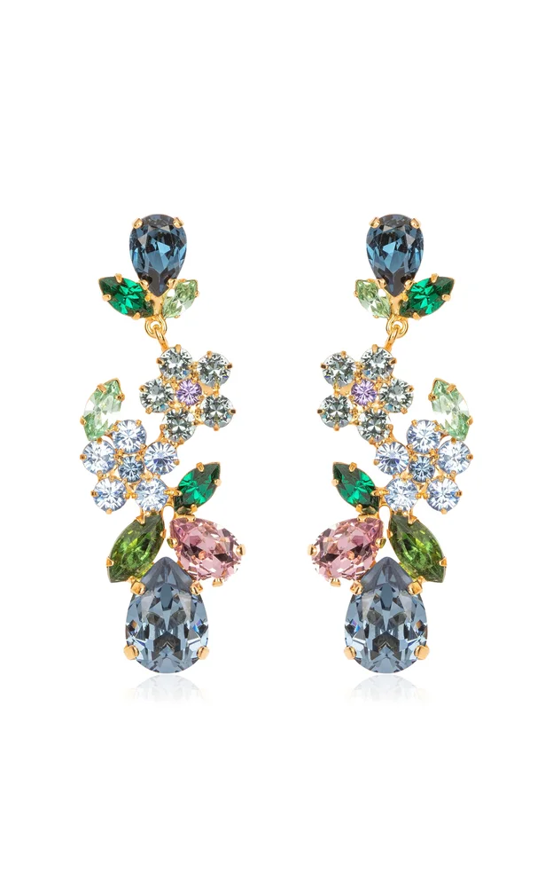 Martella 18K Gold-Plated Crystal Earrings