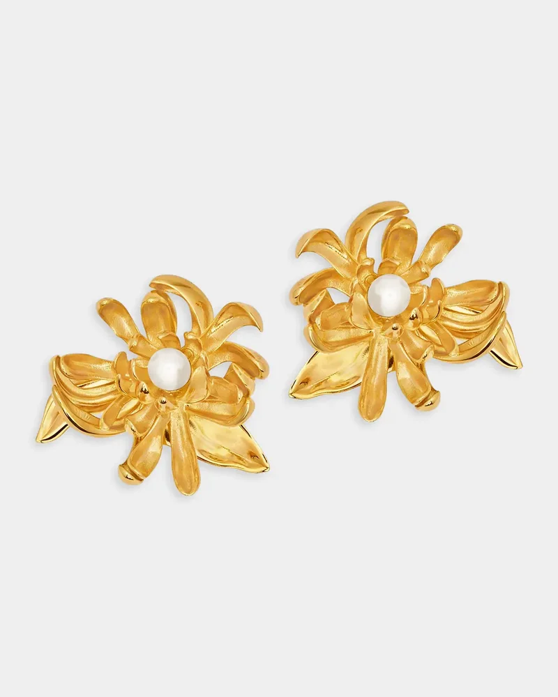 Chrysanthemum Statement Stud Earrings