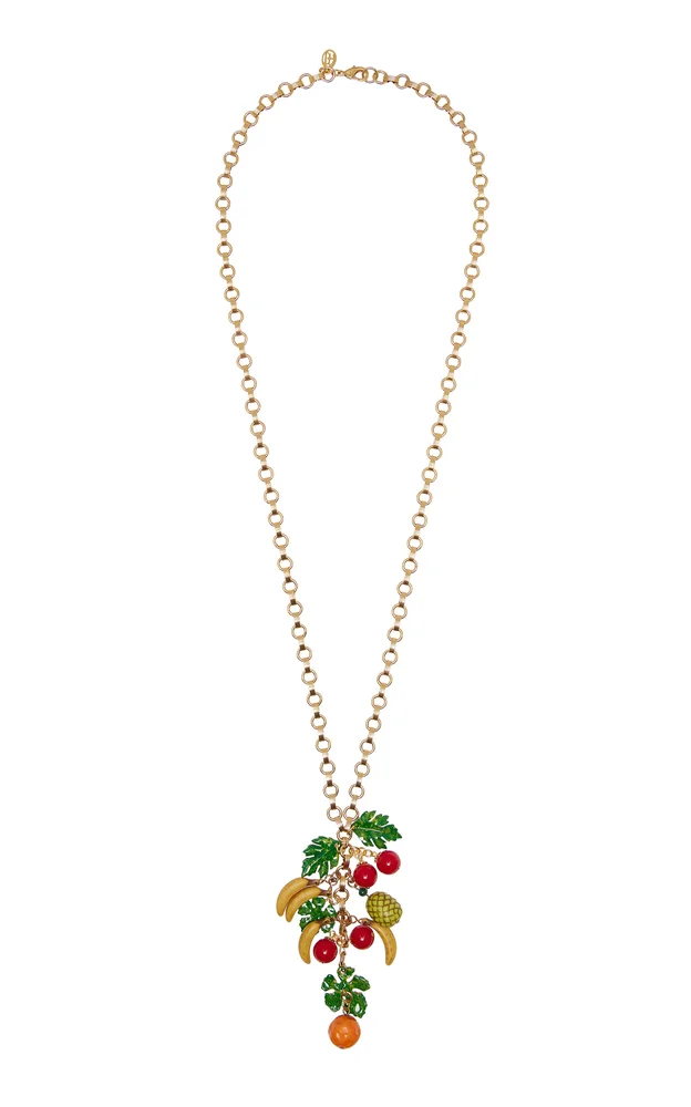 Exclusive La Isla Fruit Antique Gold Necklace