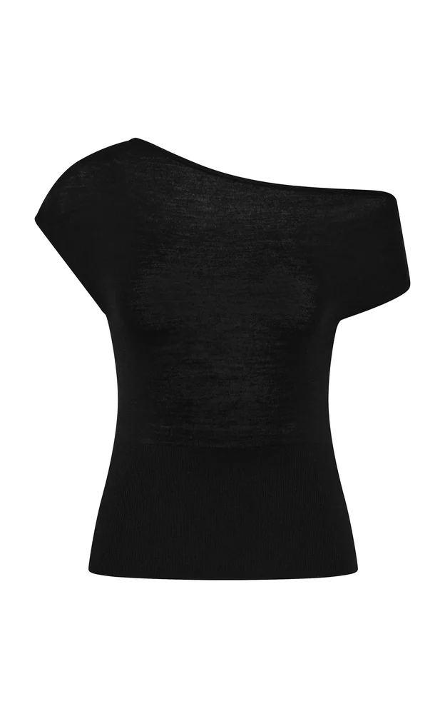Superfine Merino Off-Shoulder Top