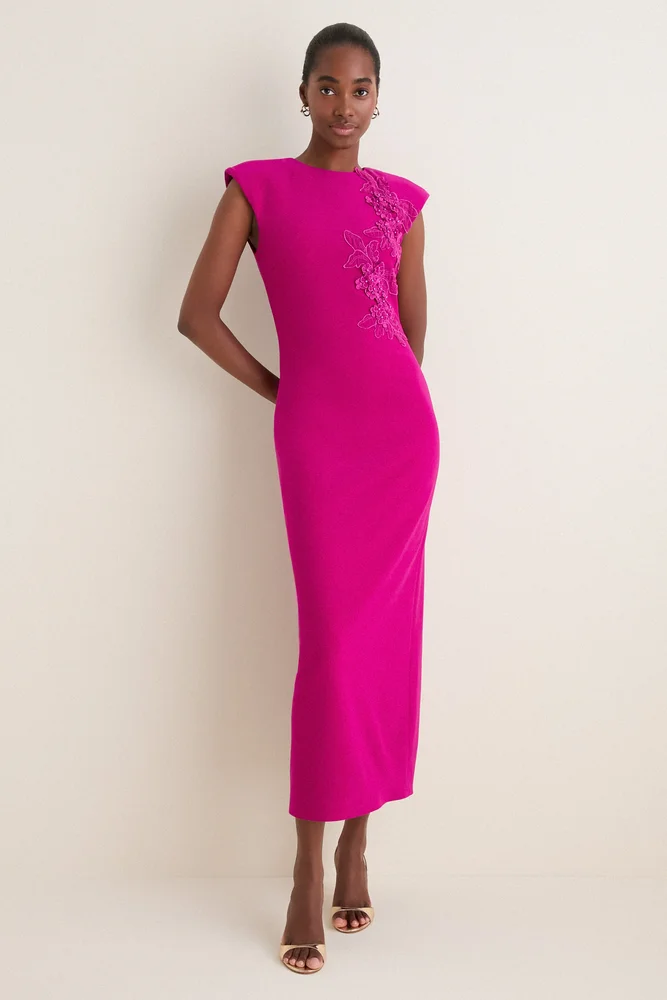 Orchid Pink Dahlira Column Maxi Dress