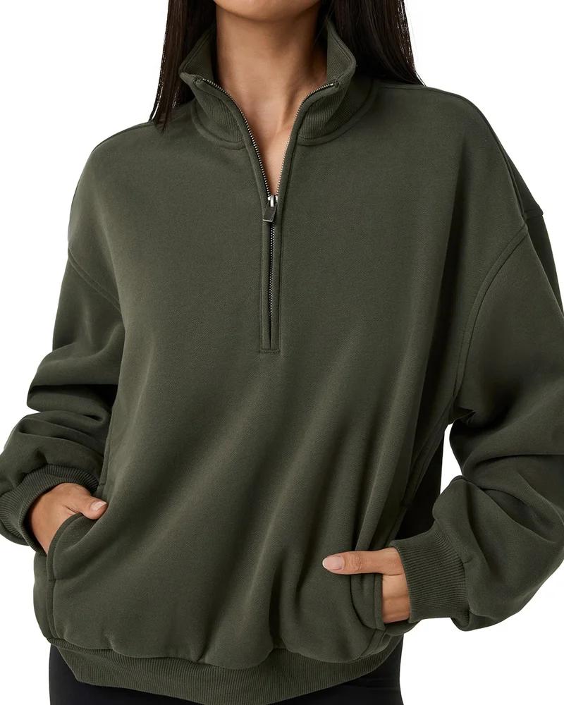 Restore Oversized Half Zip Sweatshirt
