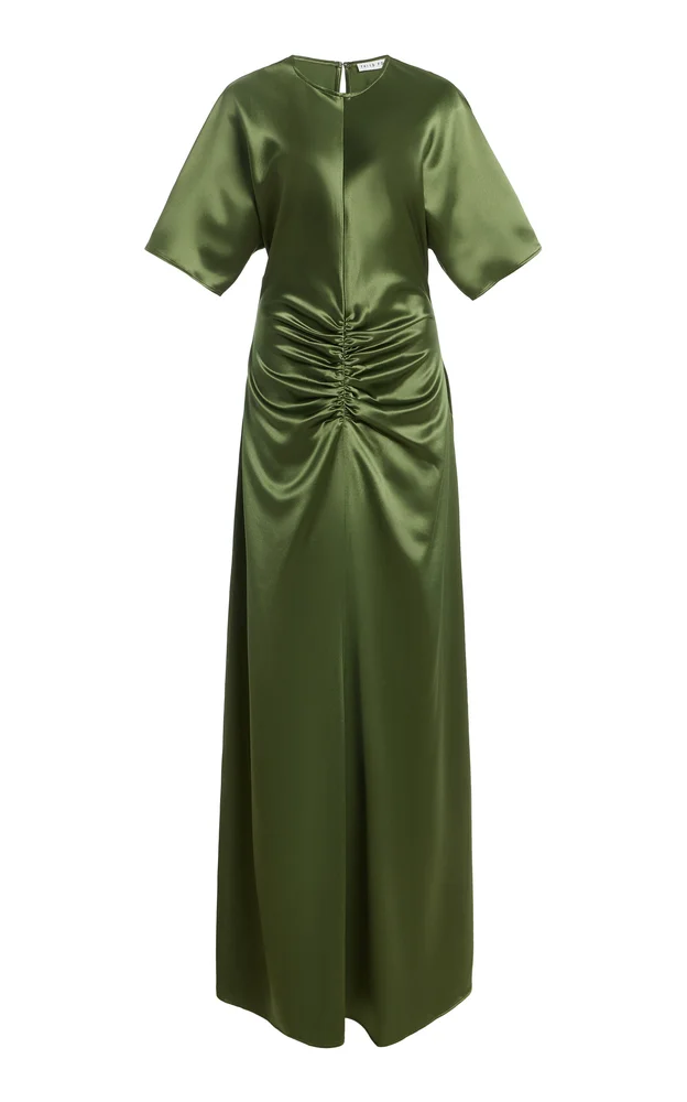 Anchored Satin Maxi Dress