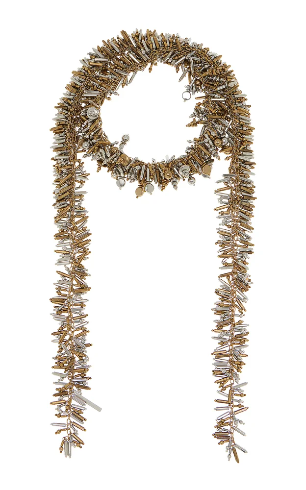 Scarf Acrylic and Brass Necklace