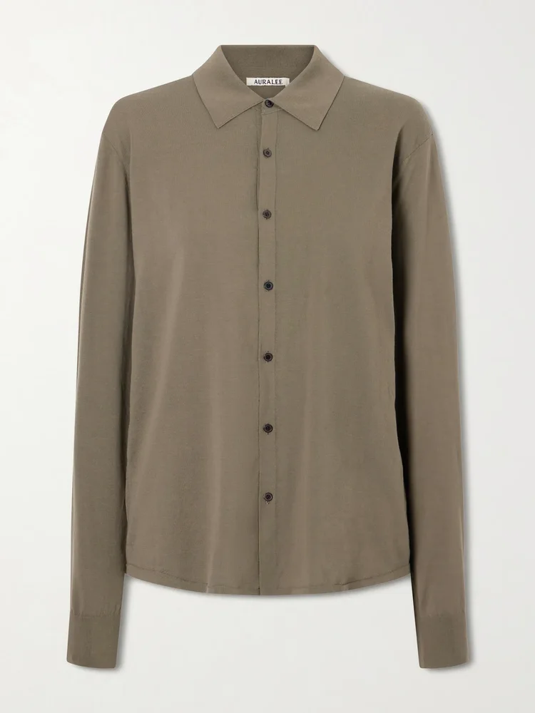Giza fine knit cotton shirt