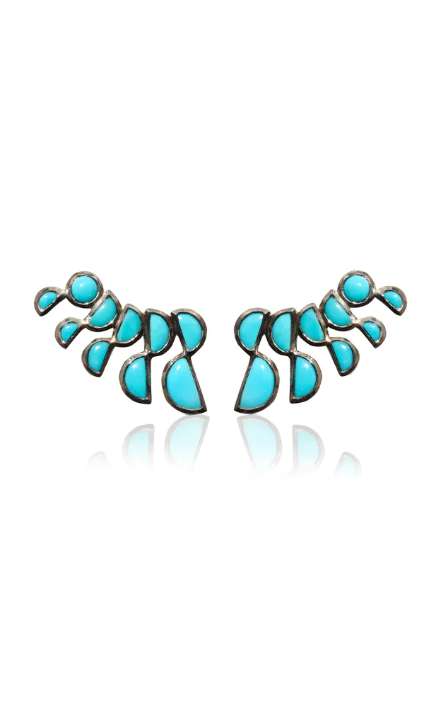 Nakard Lobster Sterling Silver Turquoise Earrings