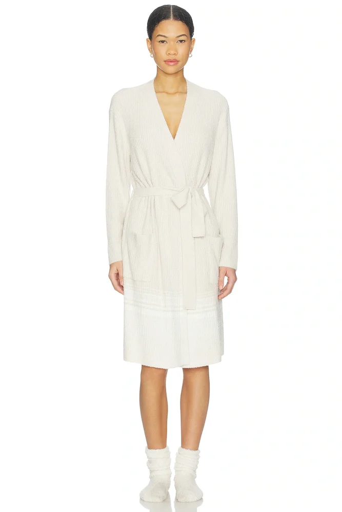 Variegated Stripe Ribbed Robe