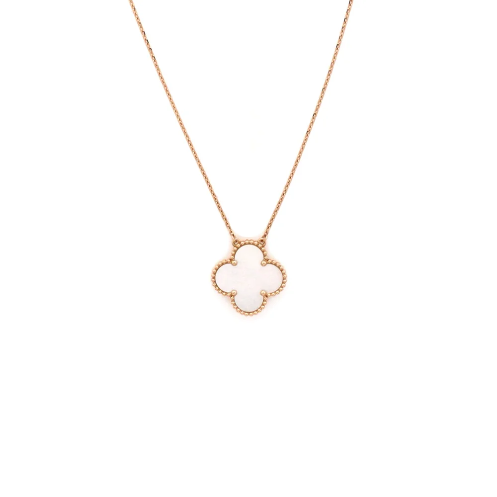 Ginza Edition Magic Alhambra Pendant Necklace 18K Rose Gold And Mother Of Pearl