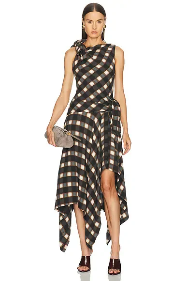 Knotted Midi Dress
