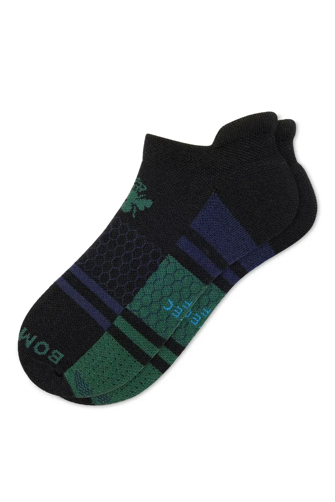 Solid Mirrored Stripes Golf Ankle Socks