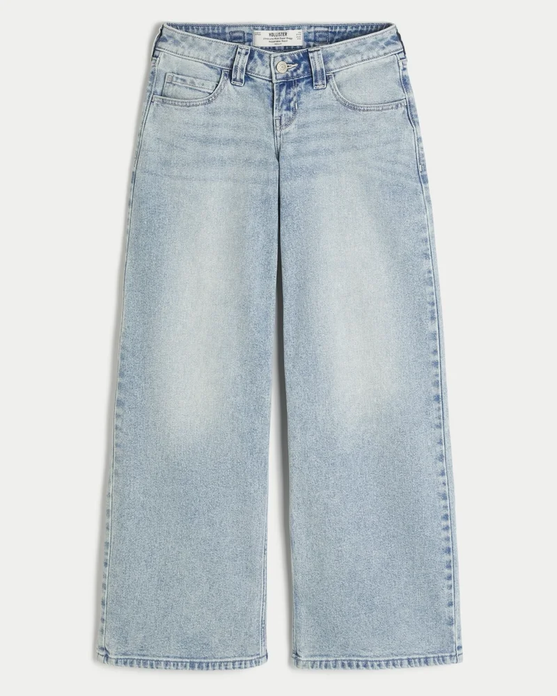 Andi Adjustable Waist Ultra Low-Rise Super Baggy Jeans (light wash)