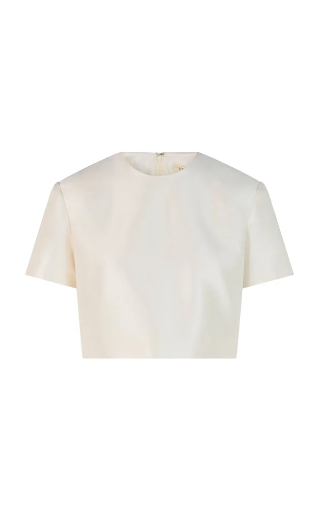 Eliza Cropped Silk Top