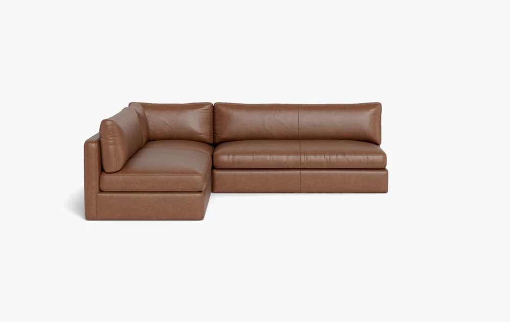Tatum · Leather Modular 3-Piece Corner Sectional