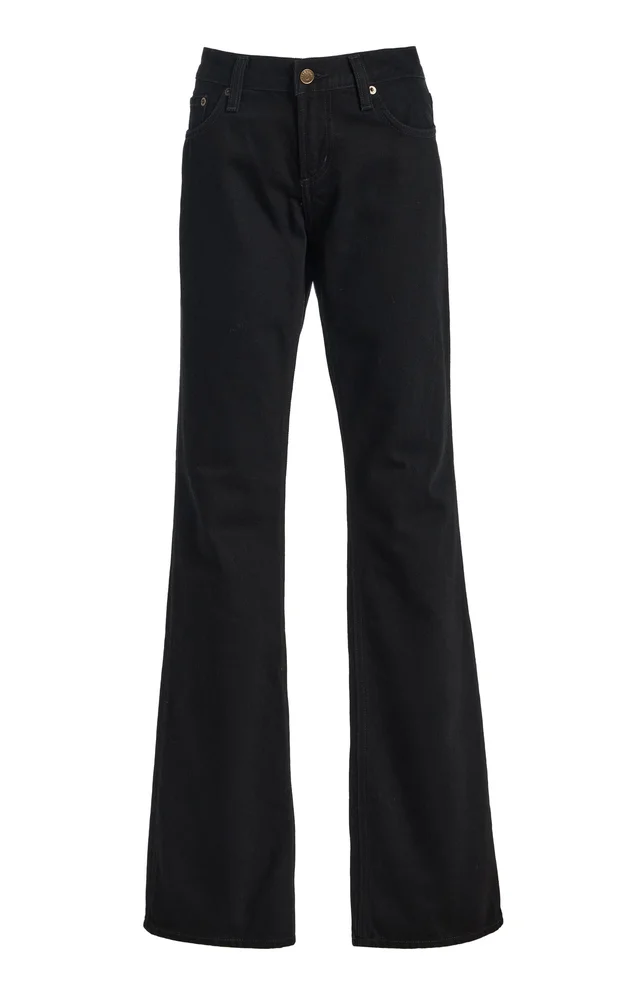 Rigid Low-Rise Flared-Leg Jeans