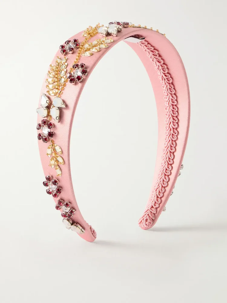 Embellished satin headband