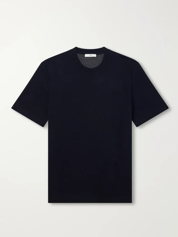 Cotton-Blend Double-Faced Jersey T-shirt