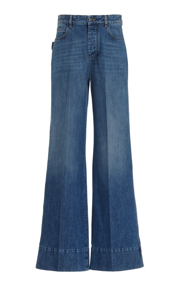 Rigid High-Rise Palazzo Jeans