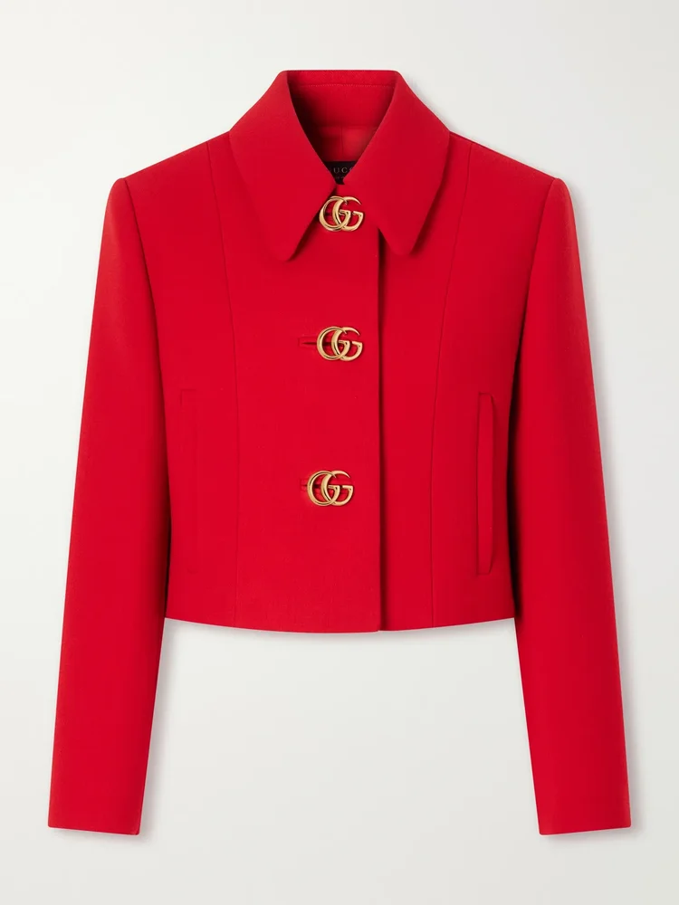 Wool-crepe blazer