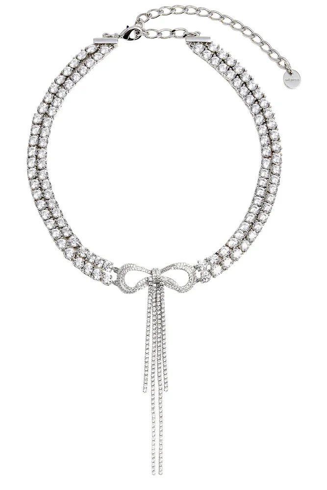 Double Crystal Bow Choker