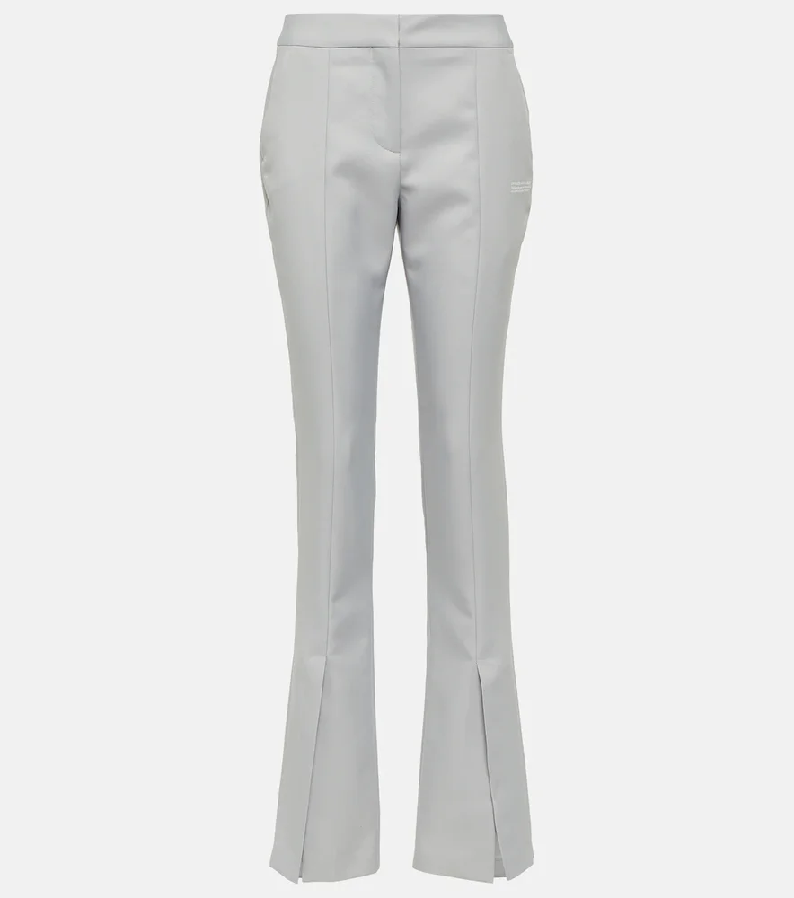 Mid-rise technical flared pants