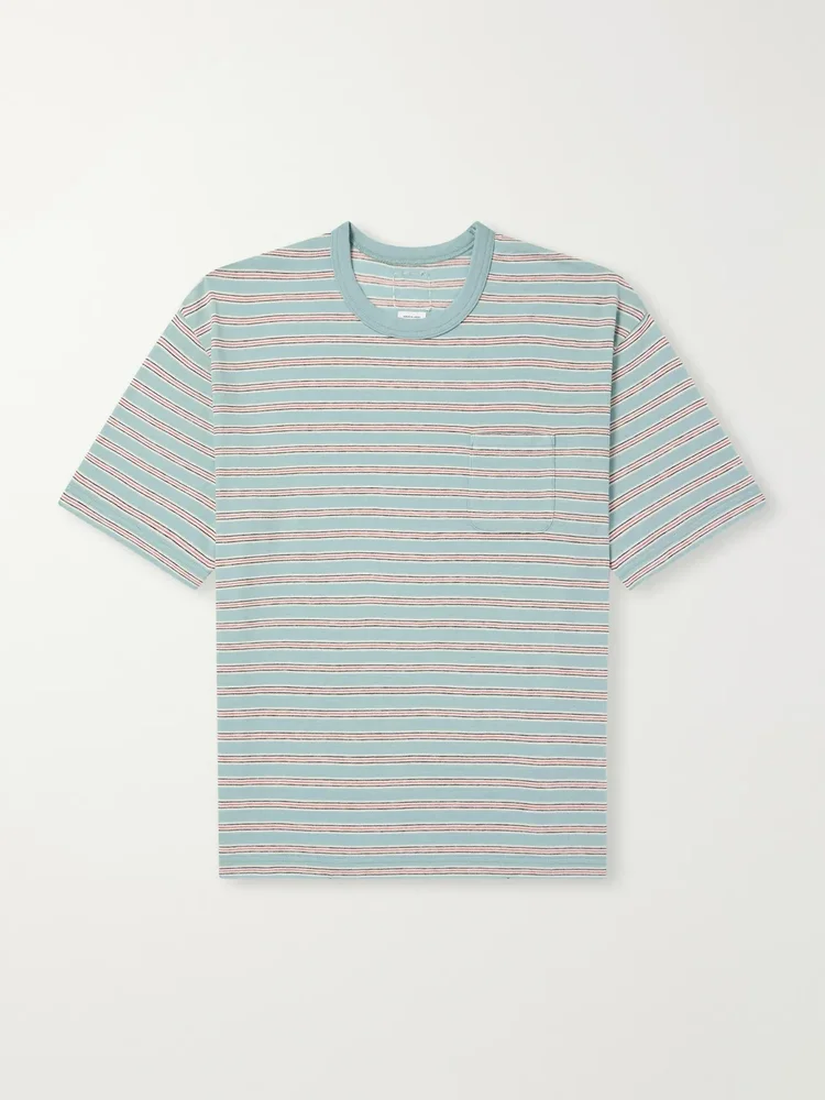 Jumbo Border Striped Wool and Cotton-Blend T-Shirt