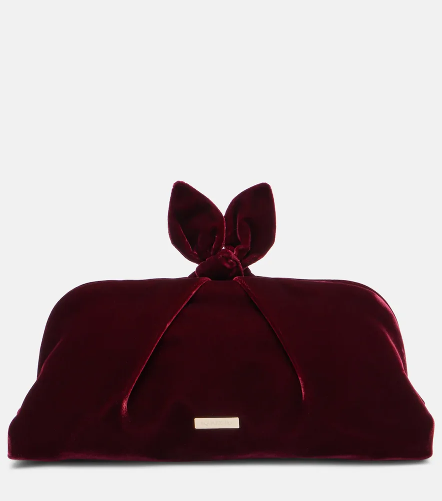 Bow Tie Small Velvet Clutch